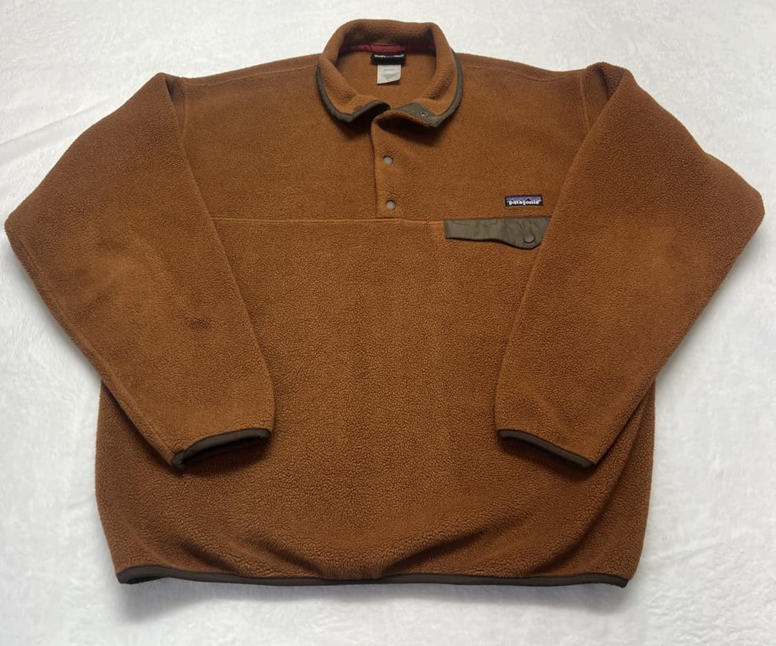 95FW 파타고니아 빈티지 신칠라 스냅-T 브라운 올리브 플리 상품이미지1