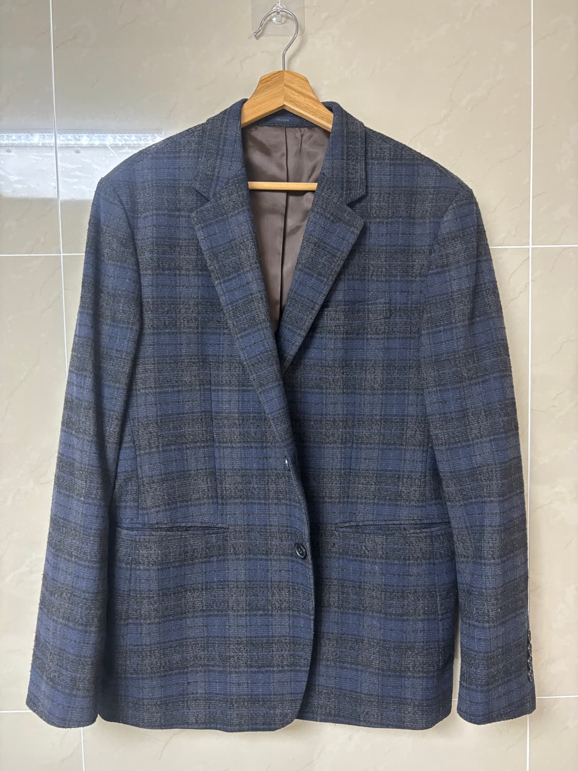 트루젠 네이비 체크 자켓  상품이미지1