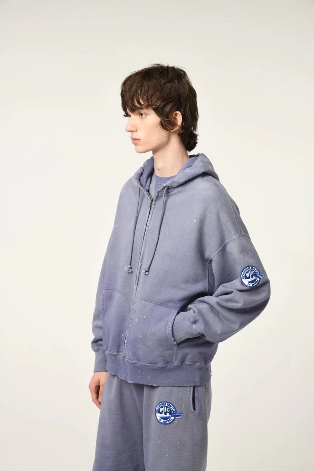 XL) BOWWOW BOAT CLUB ZIP HOODIE EGGPLANT 상품이미지2