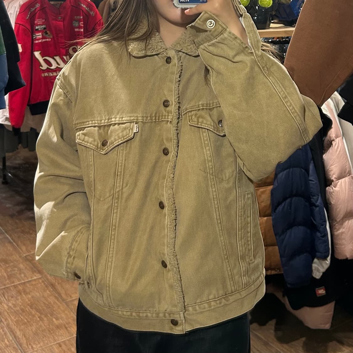 [HI] 리바이스 셰르파 자켓 베이지 상품이미지2