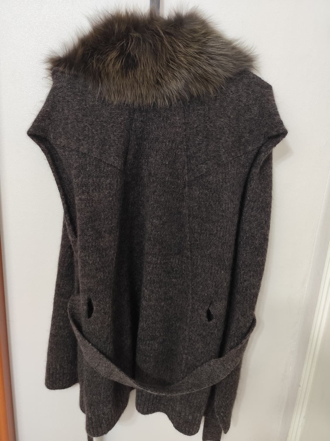 TIME 폭스퍼 조끼 (90, F, 브라운, 천연모피) 상품이미지2