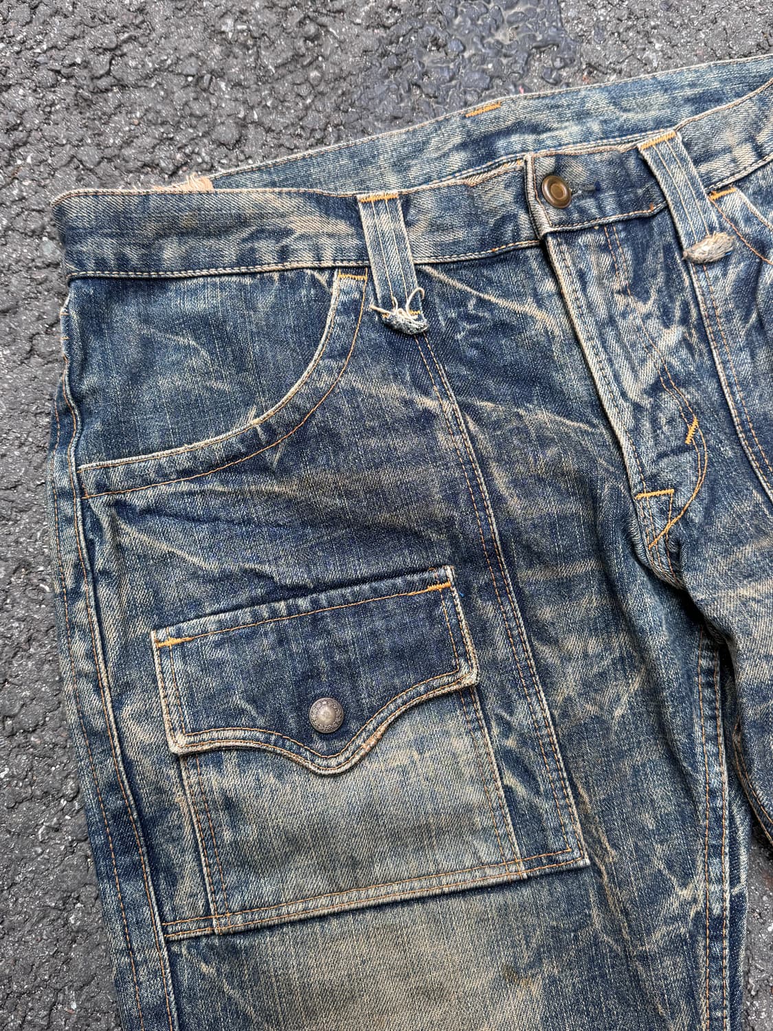 블루웨이 포켓 더티 페이딩 데님팬츠  상품이미지4