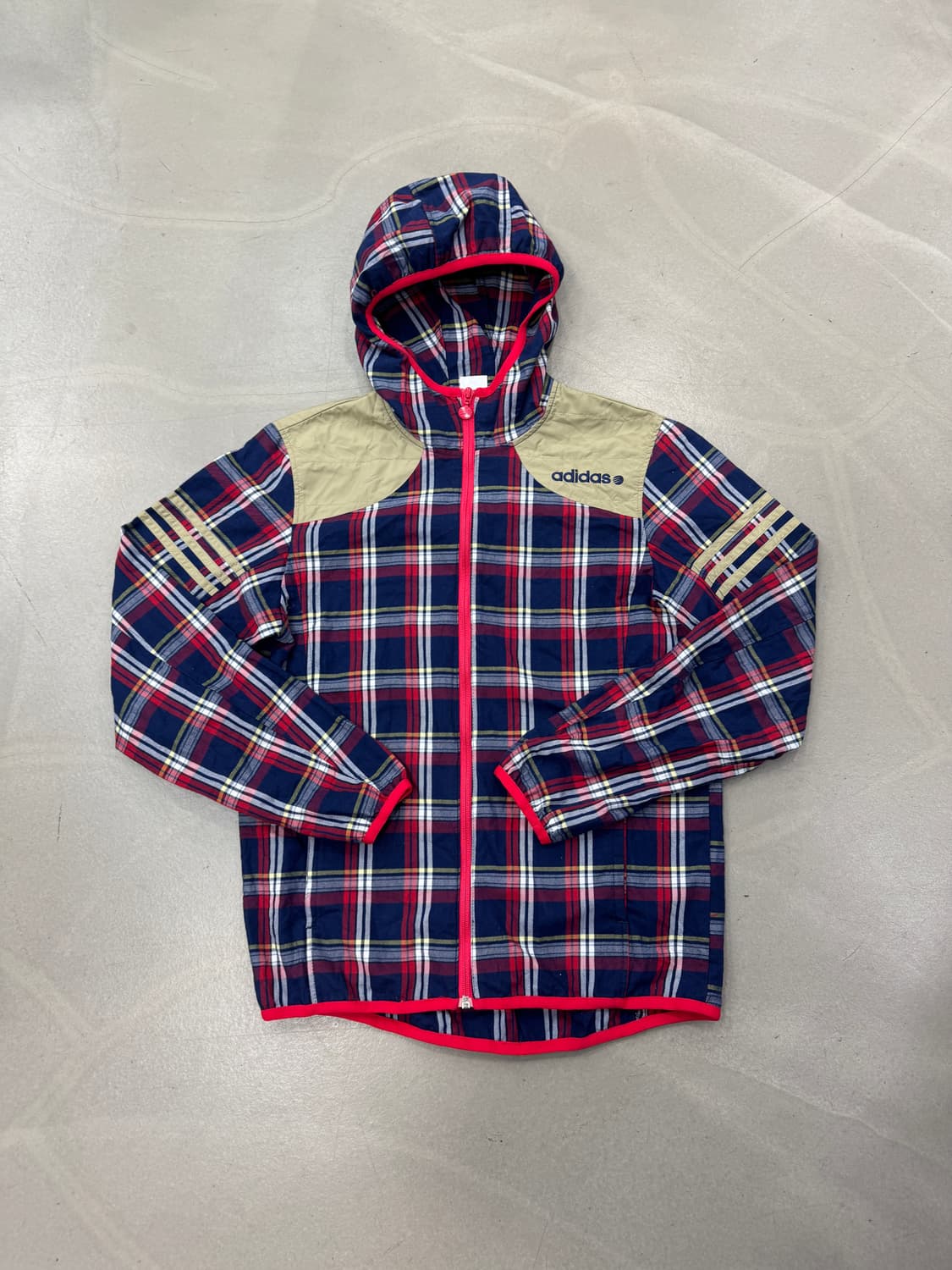 아디다스 체크 후디자켓 M 상품이미지1
