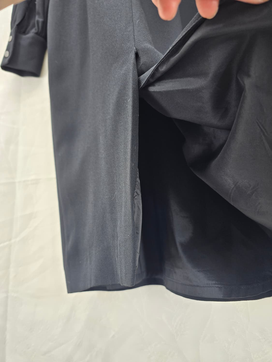 블랙 하이넥 긴팔 원피스 상품이미지8