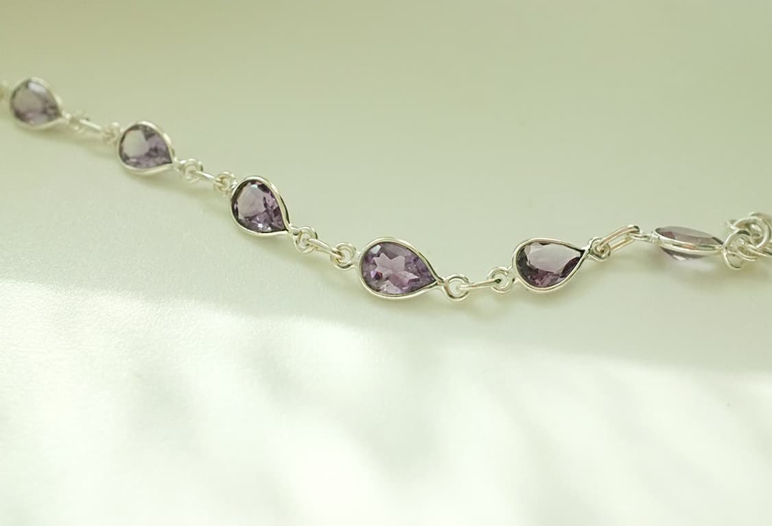 925실버 자수정 원석 데일리 팔찌 상품이미지10