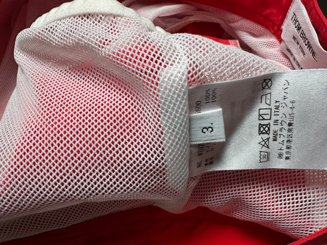 톰브라운 4선 레드 스윔팬츠 사이즈 3 상품이미지5