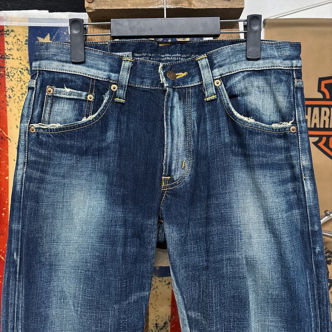 90s 에드윈 블루트립 503 빈티지워싱 데님팬츠 N584 상품이미지3