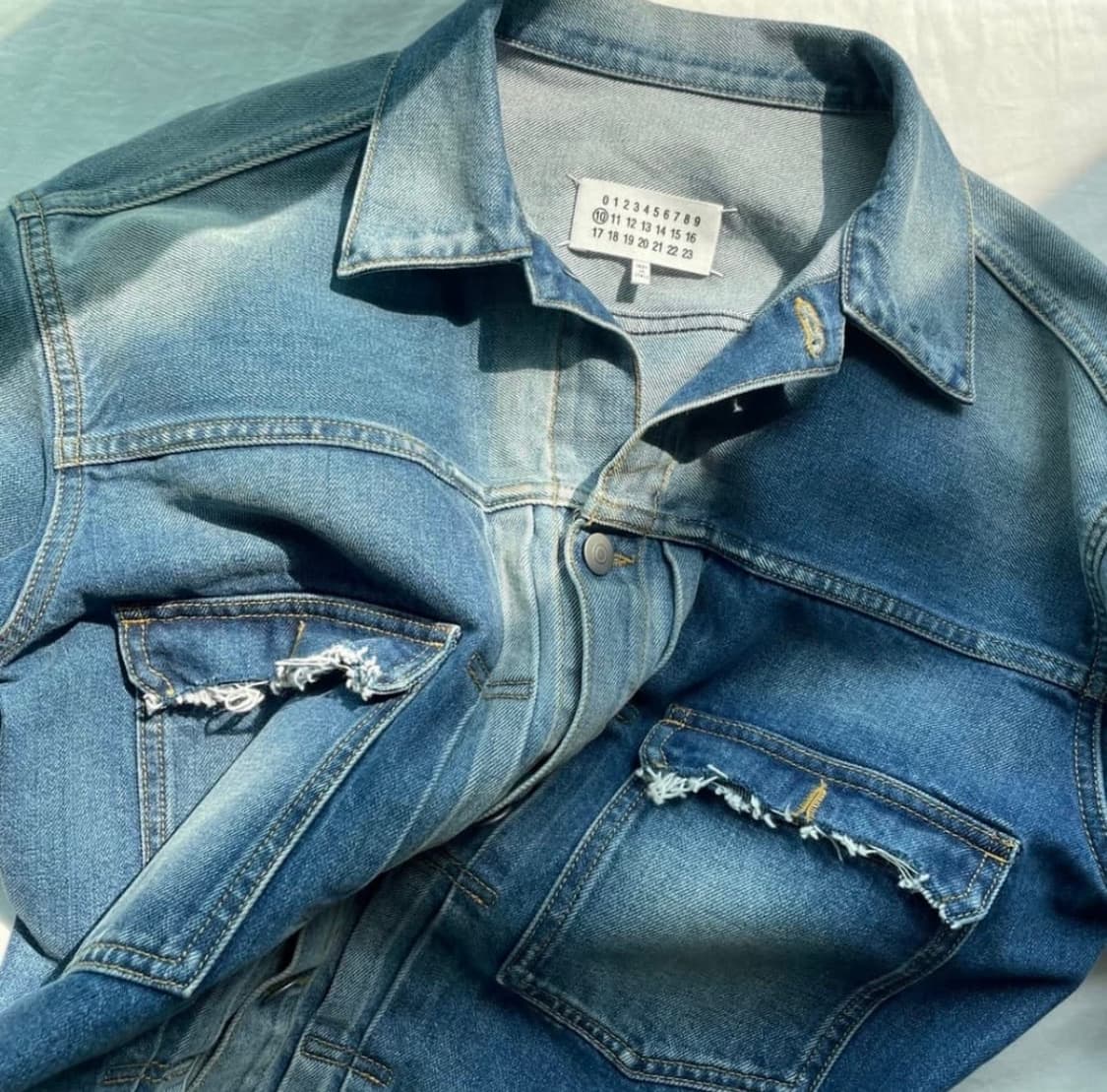 (50) 마르지엘라 디스트레스드 데님자켓 상품이미지1