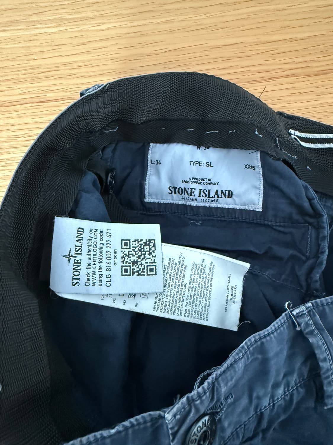 스톤아일랜드(STONE ISLAND) 카고 팬츠(QR 정품 인증) 상품이미지9