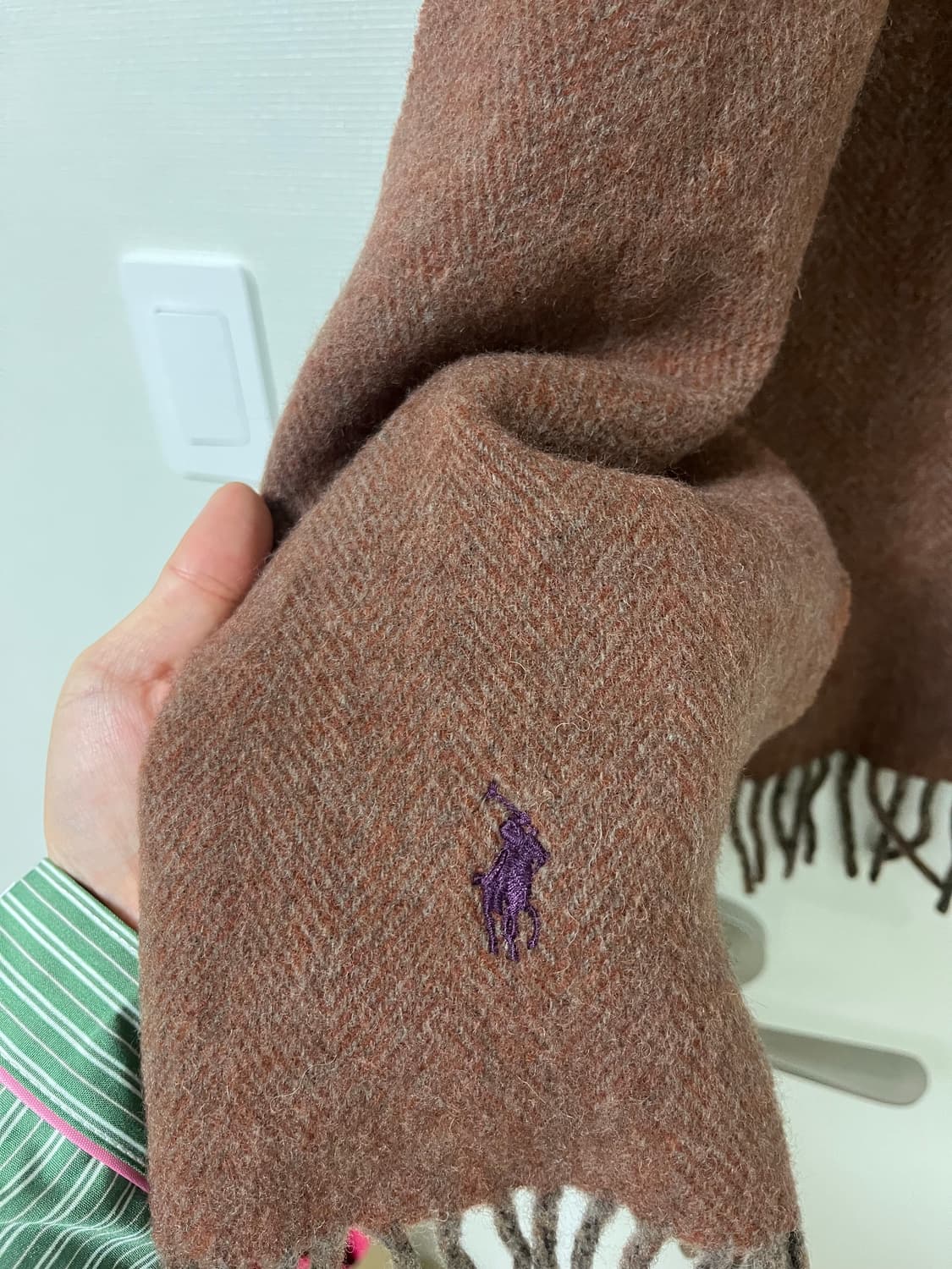 폴로 랄프로렌 체크 머플러 양면 made in italy 상품이미지2