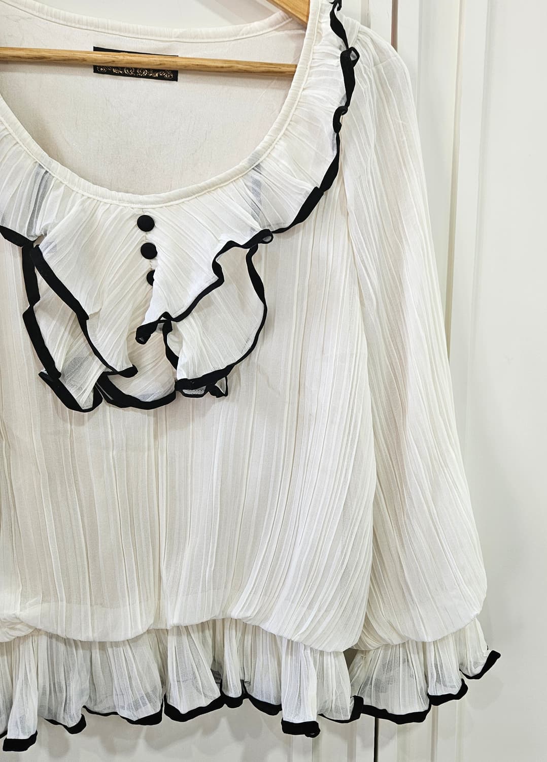 Roijita (로지타) 프릴 쉬폰 블라우스 상품이미지3