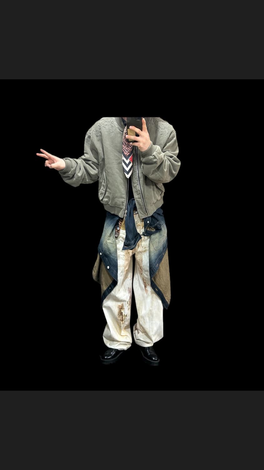 에모스탠스클럽 몰스킨 디스트로이드 붐버 상품이미지3