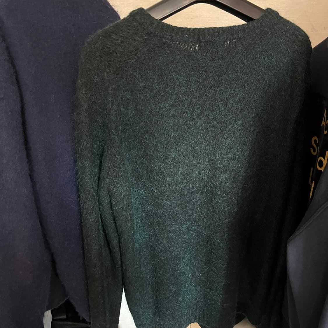 XL) 솔리드옴므 모헤어 니트 그린 상품이미지2