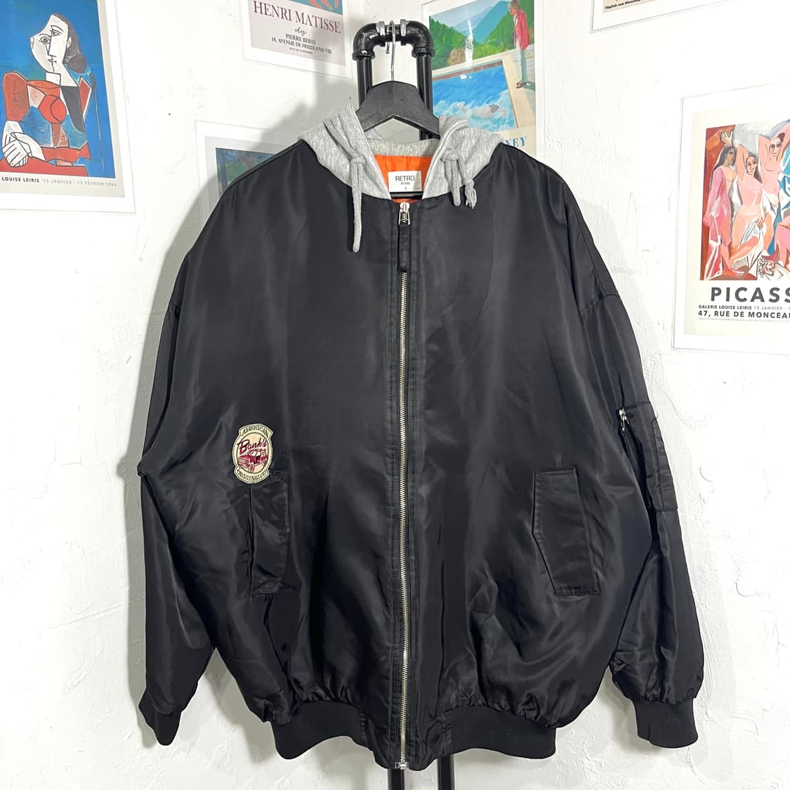 레트로스튜디오 후드 블루종 자켓 상품이미지1