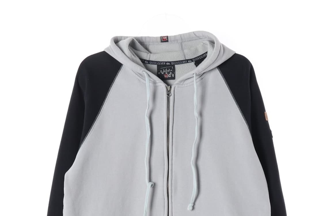 퀵실버 빈티지 나그랑 배색 후드 집업 L 상품이미지4