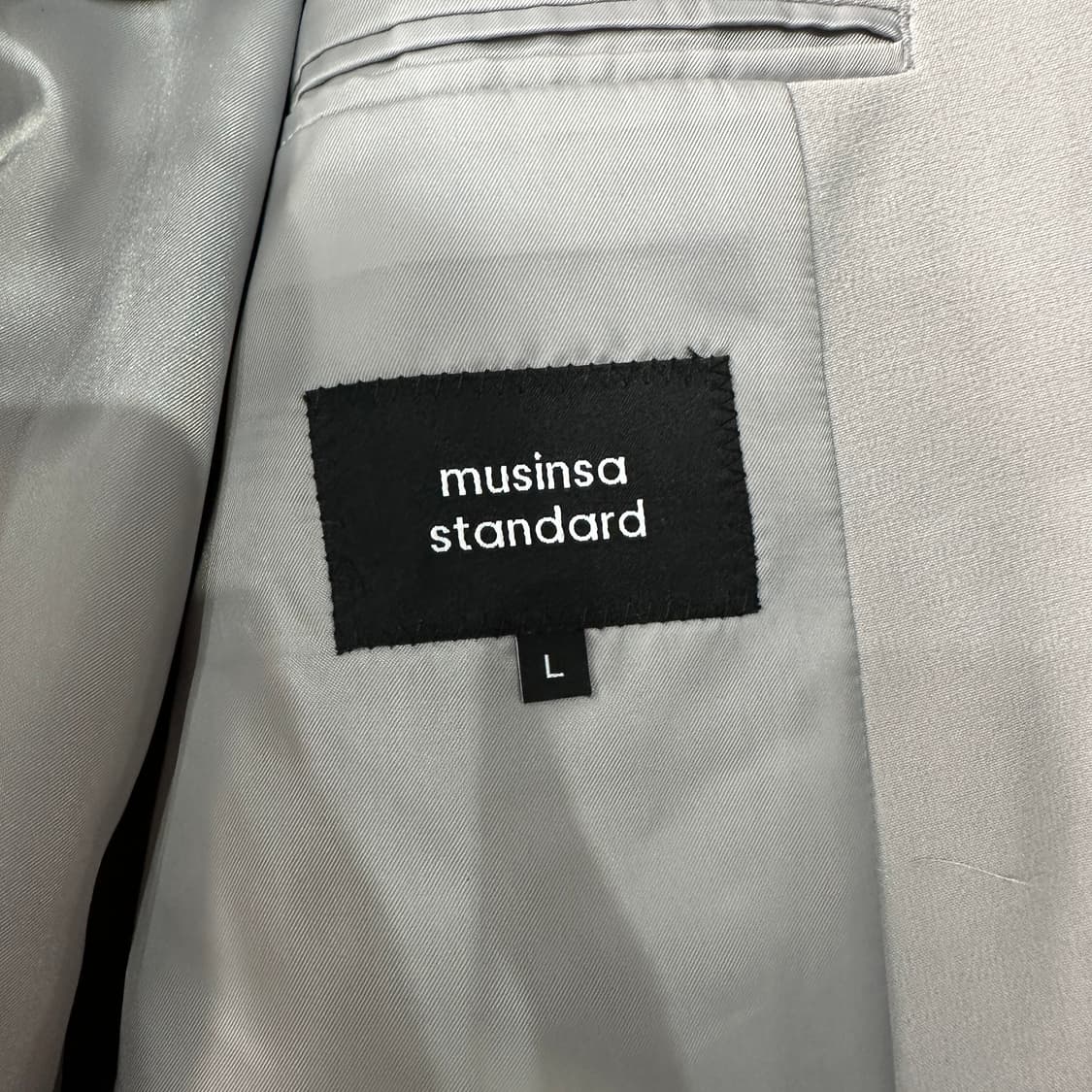 무신사스탠다드 라이트그레이 블레이저 자켓 L 상품이미지3