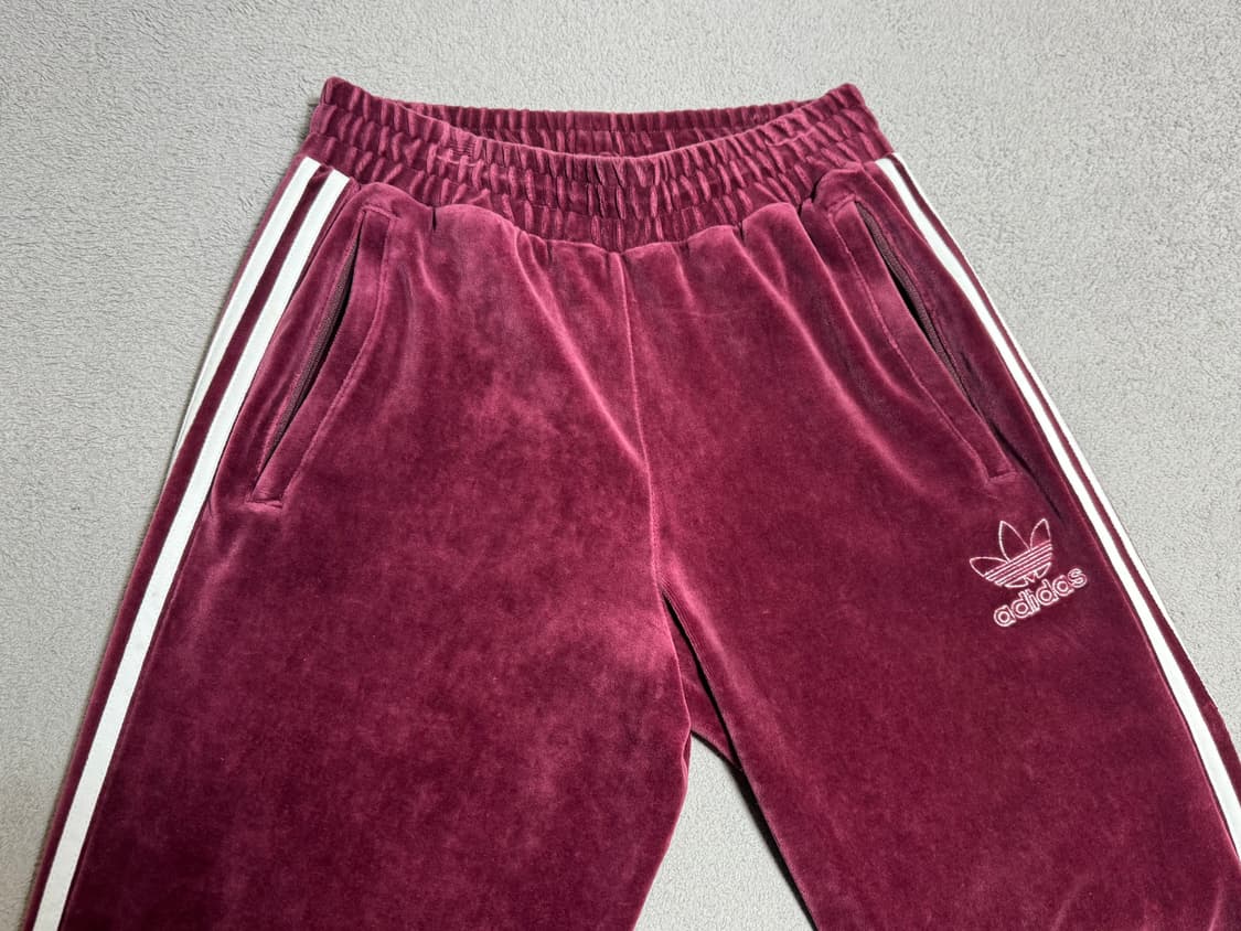 아디다스 벨벳 트레이닝 바지 M 버건디 상품이미지6