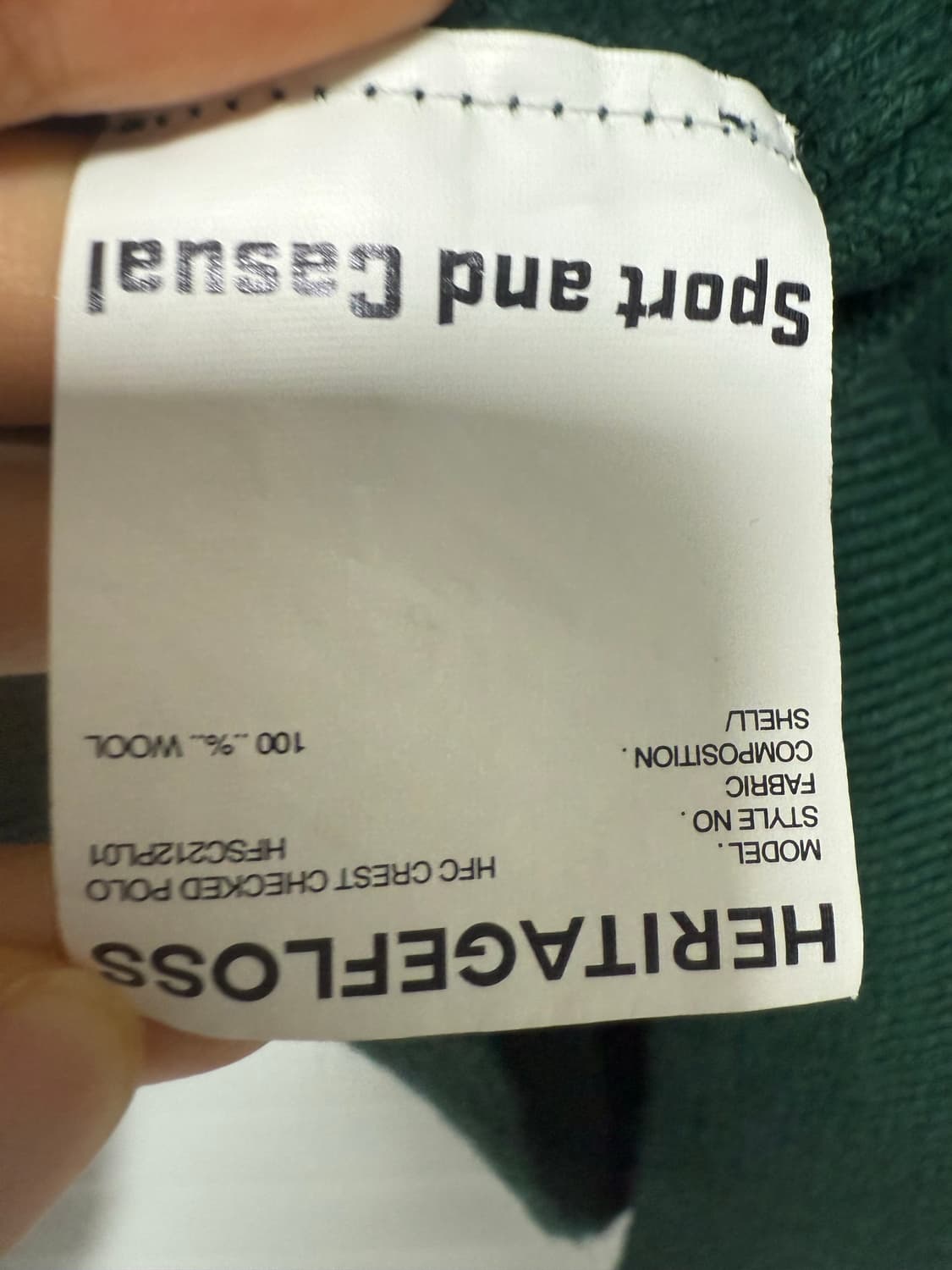 헤리티지플로스 크레스트 체크 카라 니트 상품이미지4