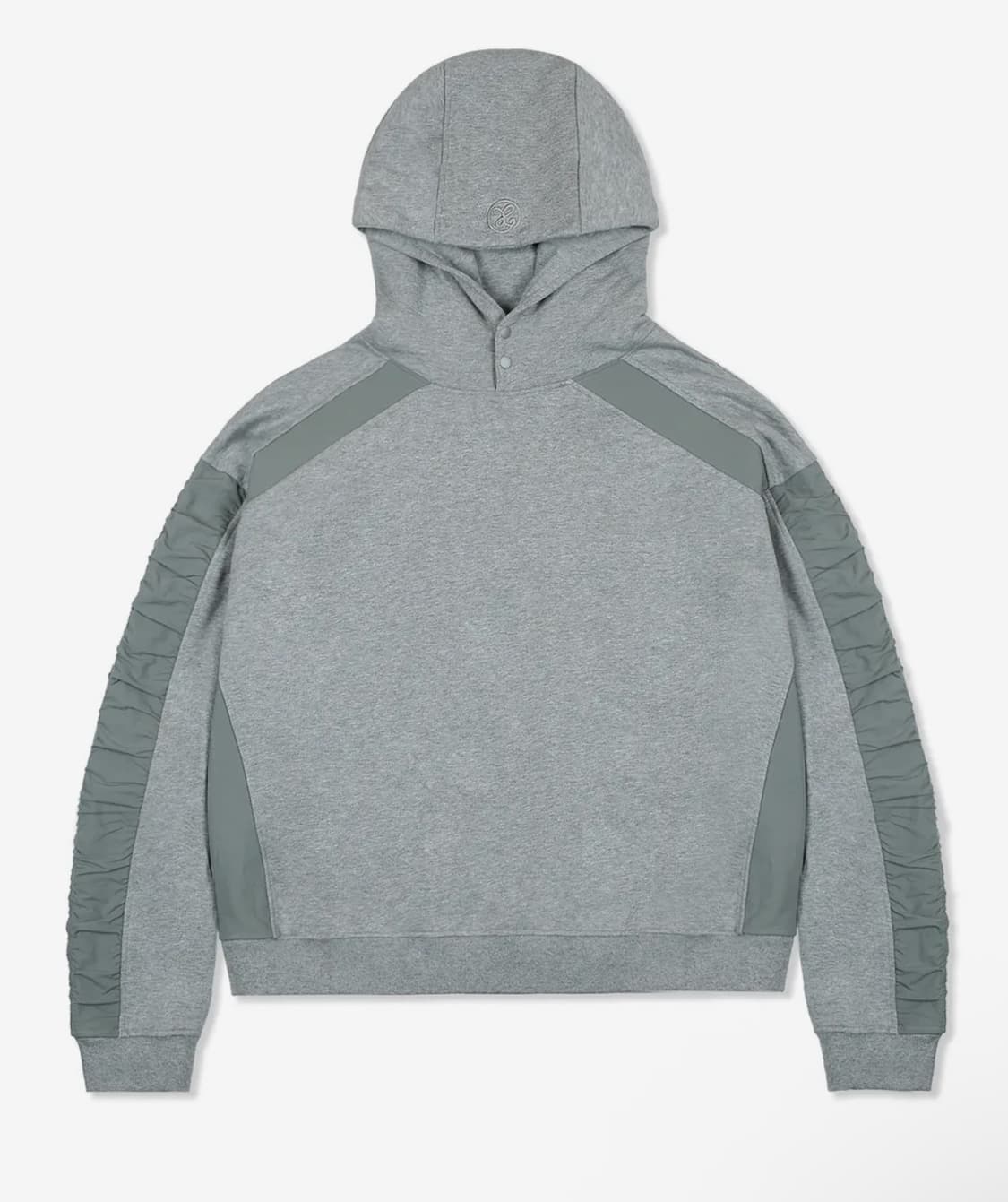 엑스톤즈(XTONZ) 루즈핏 셔링 후드티 상품이미지1