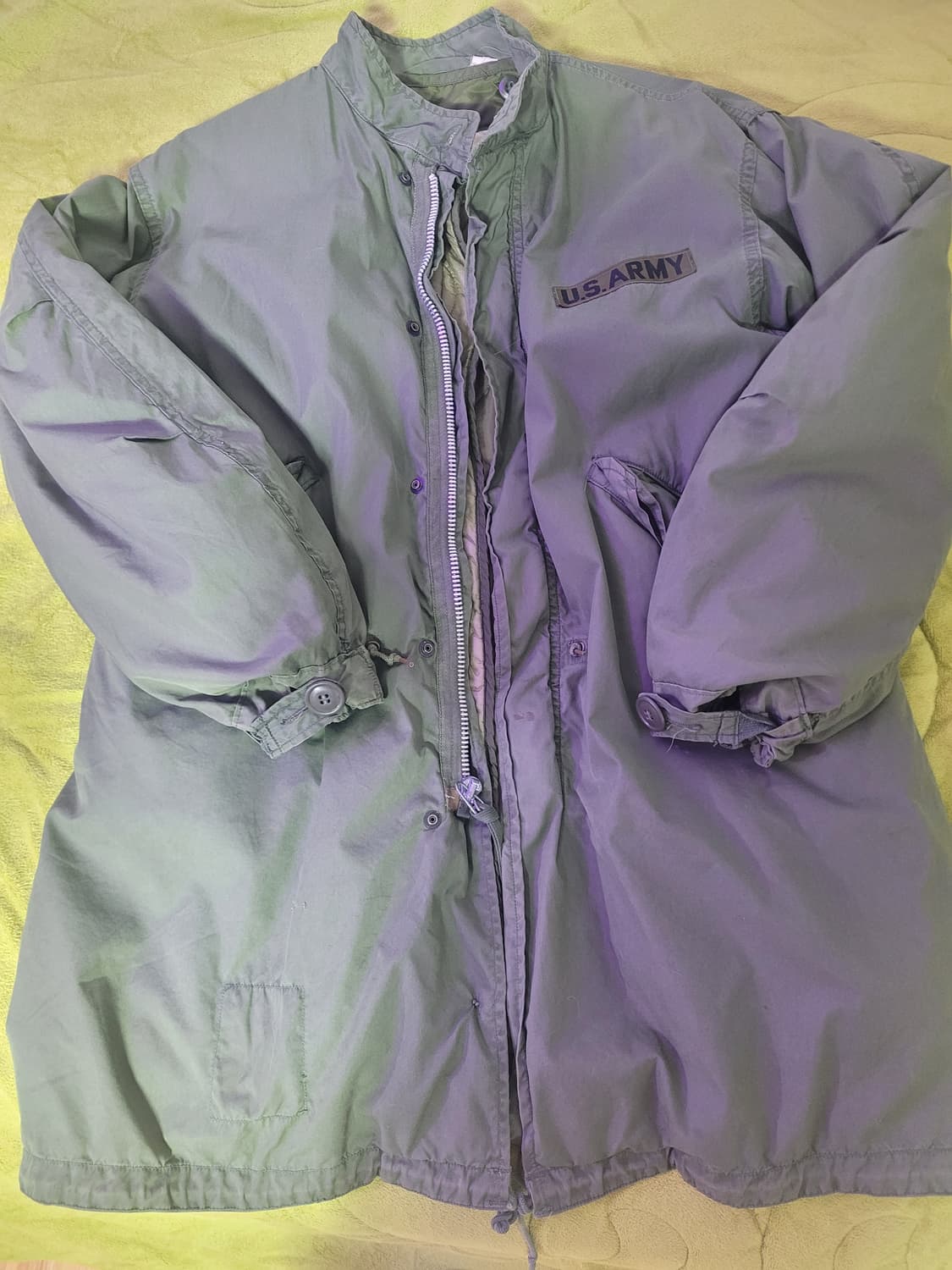 미군 오리지널 m65 피쉬테일 1세대 은지퍼 개파카 알파 인더스트리 xs 상품이미지1