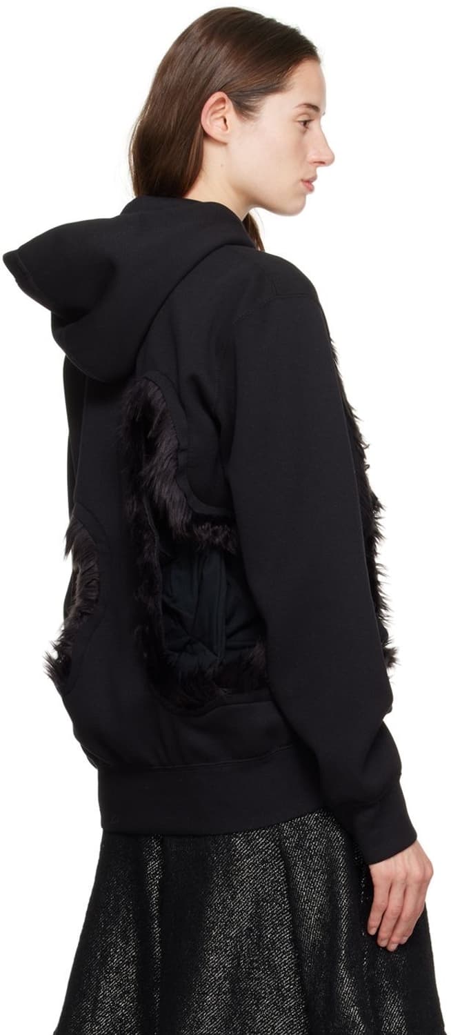 꼼데가르송 옴므 플러스 블랙 컷아웃 후디 상품이미지3