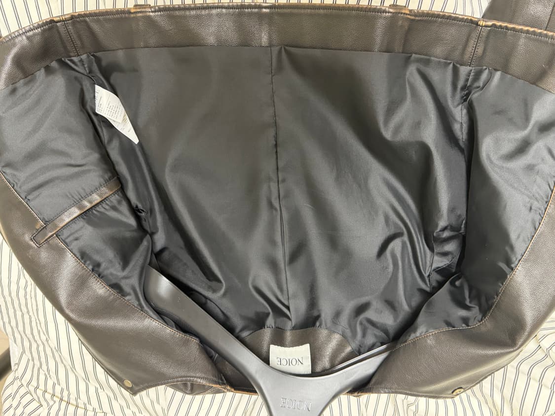 NOICE 레더자켓 우먼 브라운 S 상품이미지5