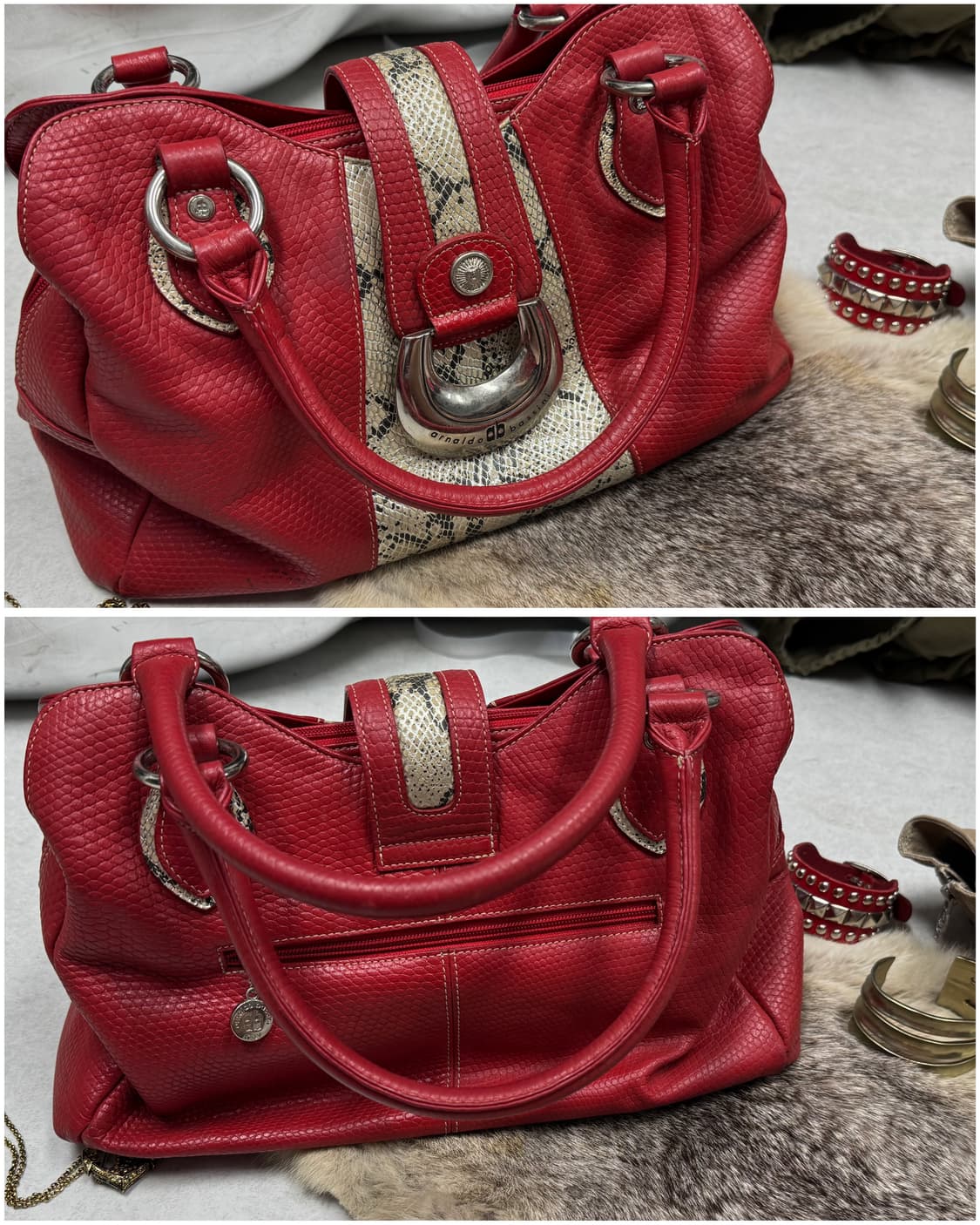 펑크 뱀피 빈티지백 상품이미지3