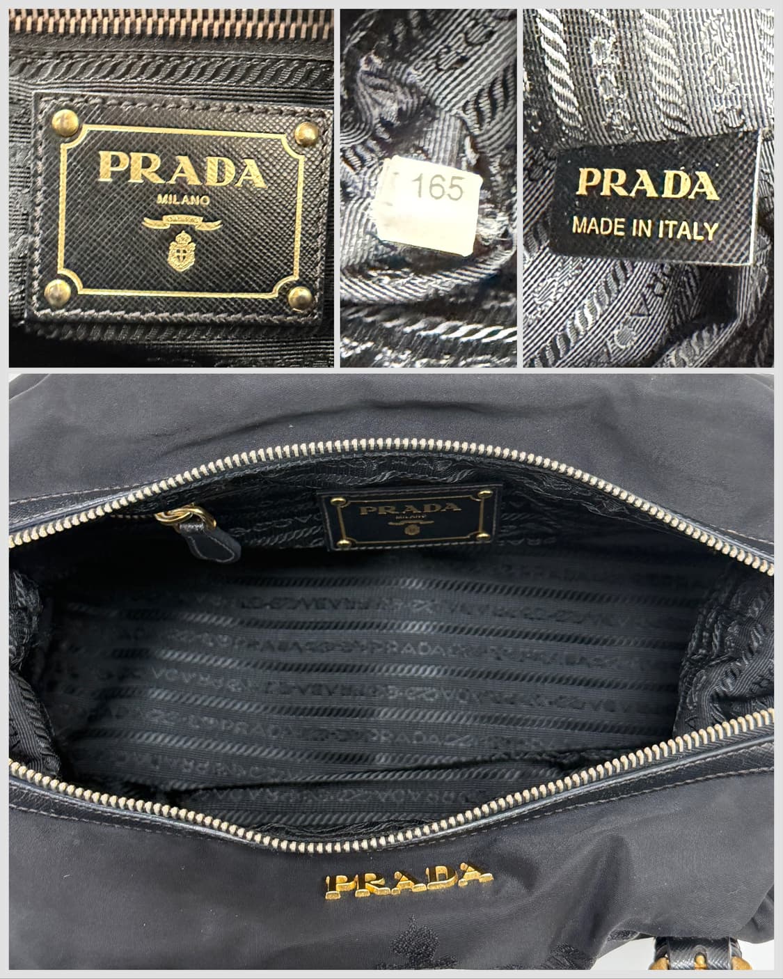 프라다 나일론 사피아노 레더 보스턴백 상품이미지8