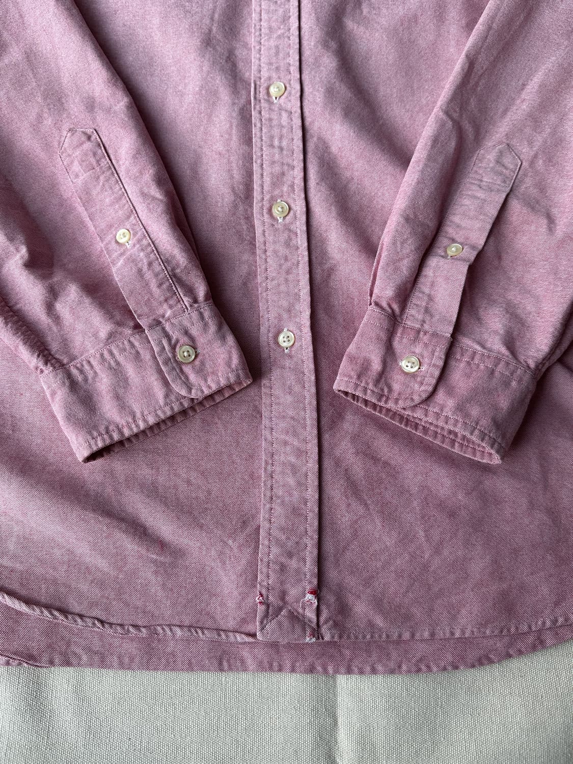 XL 폴로 P로고 와펜 옥스포드 셔츠 핑크 상품이미지5