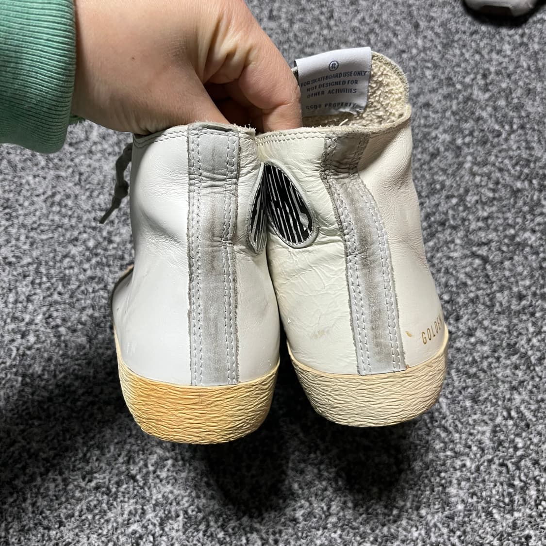 골든구스 하이탑 스니커즈 화이트 실버 38 상품이미지4