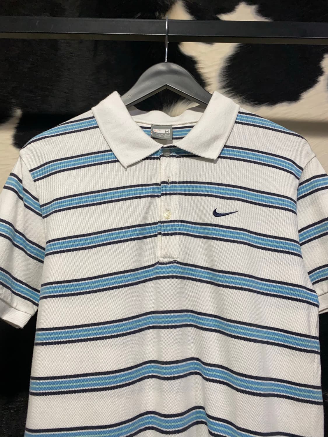 Nike 00’s 빈티지 스카이블루 스트라이프 반팔 티셔츠 상품이미지2
