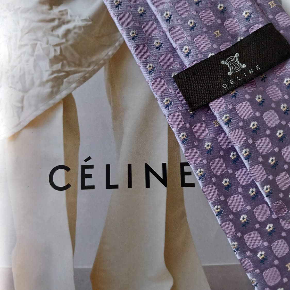 셀린느 실크 플라워 트리오페 넥타이 9.2cm A~B등급 A18882
 상품이미지4