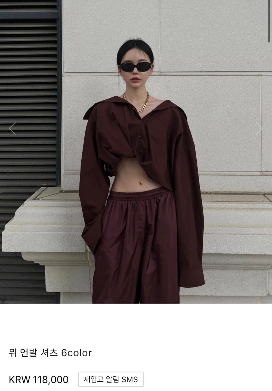 새상품) 랑거 뮈 언발 셔츠 네이비 상품이미지4