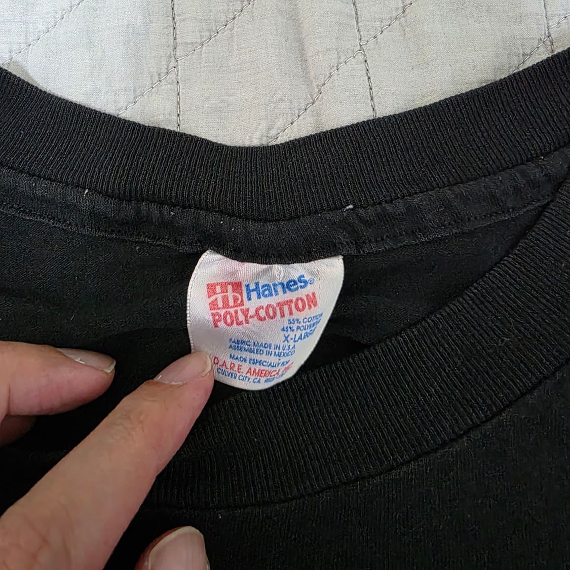 [XL] 90s 빈티지 DARE 티셔츠 블랙 ver.헤인즈 1 상품이미지5