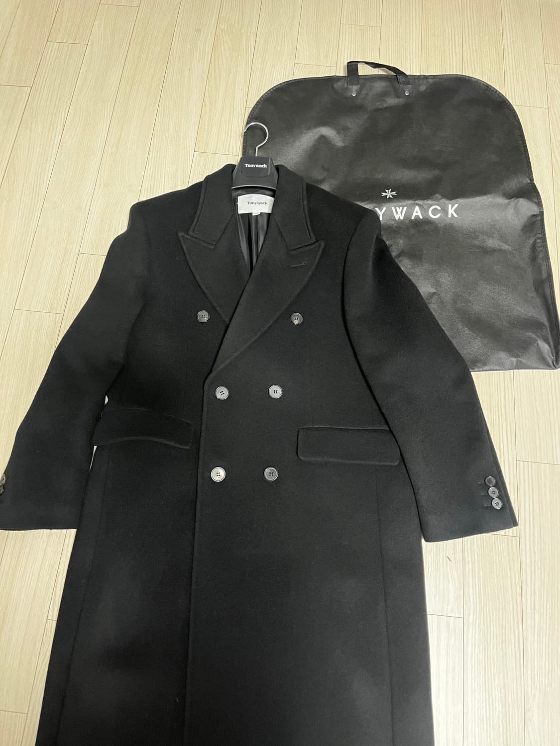 토니웩 23Fw 더블브레스티드 코트 블랙 M 상품이미지5