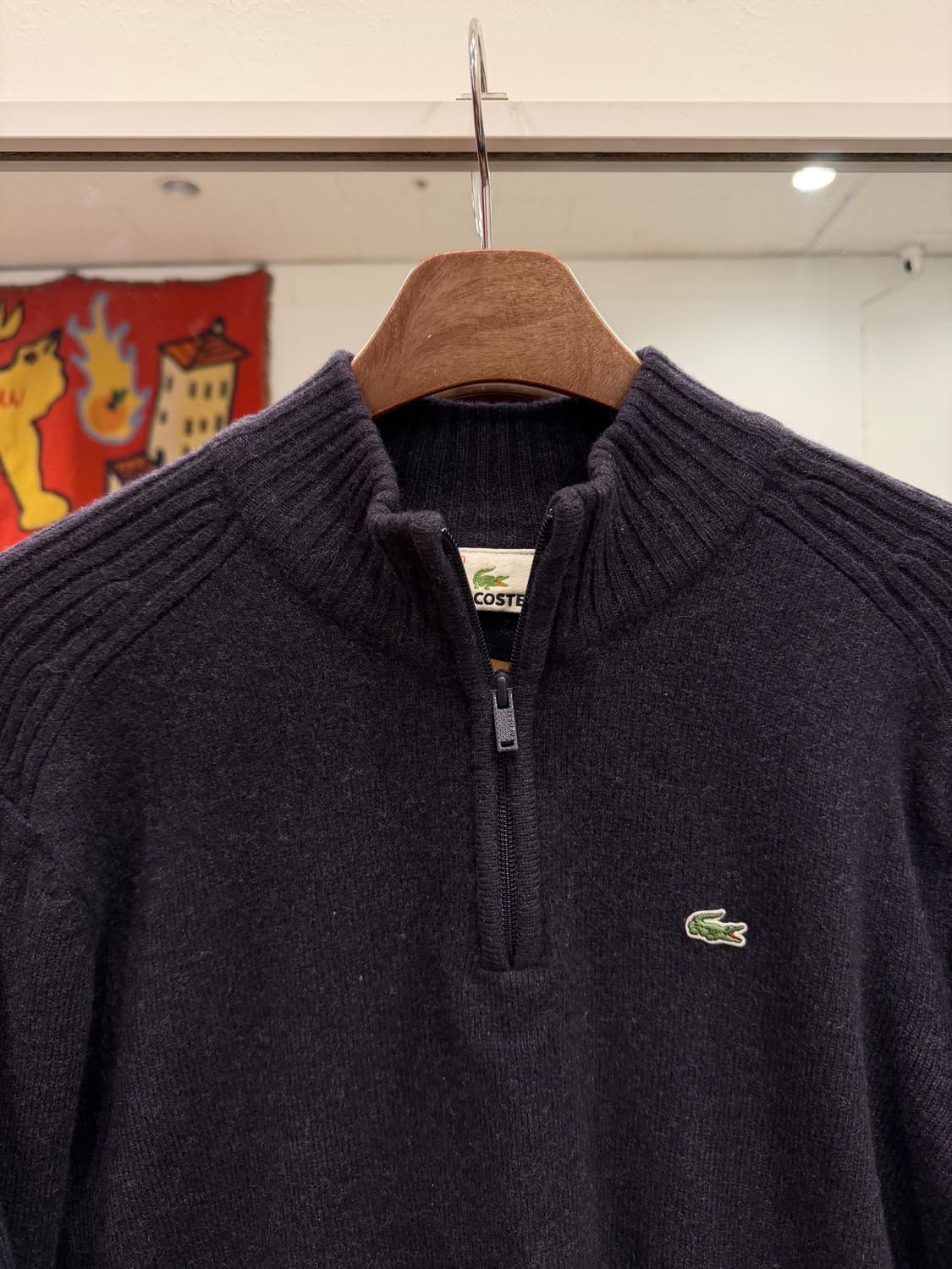 Lacoste 라코스테 하프넥 쿼터 집업 울 니트 상품이미지3