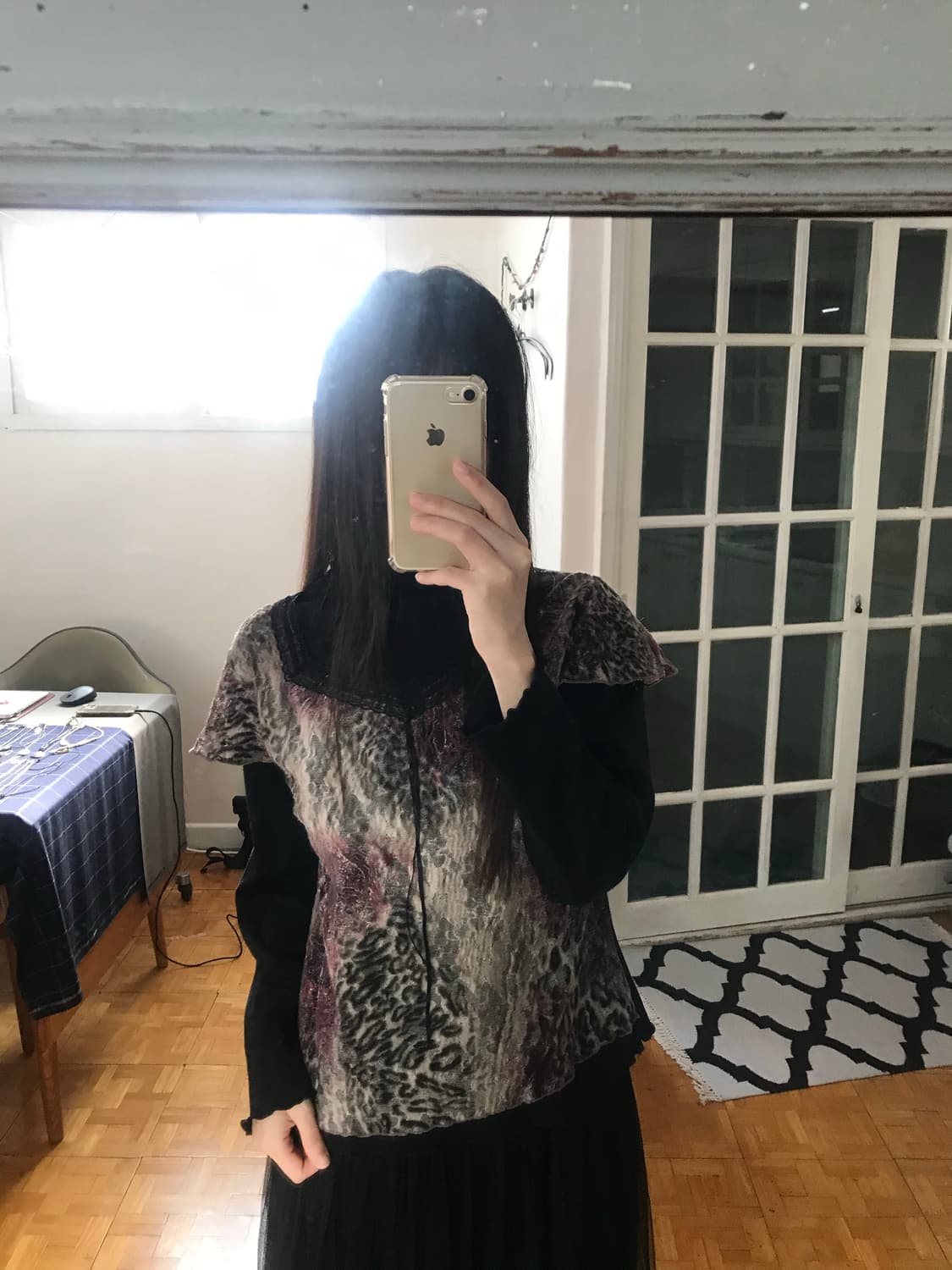 vintage pattern top 상품이미지4