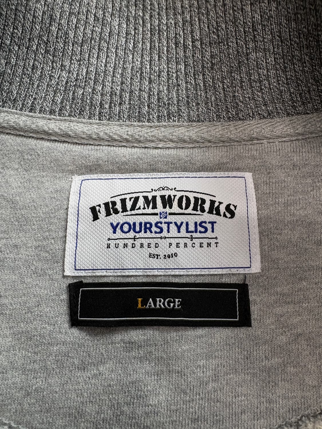 프리즘웍스 해비웨이팅 밴딩 디테일 스웻 집업 자켓 4221 상품이미지4