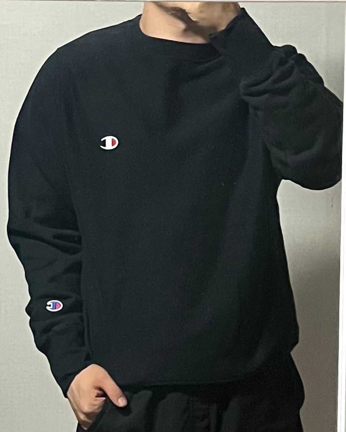 챔피온 리버스위브 블루택 맨투맨 상품이미지1
