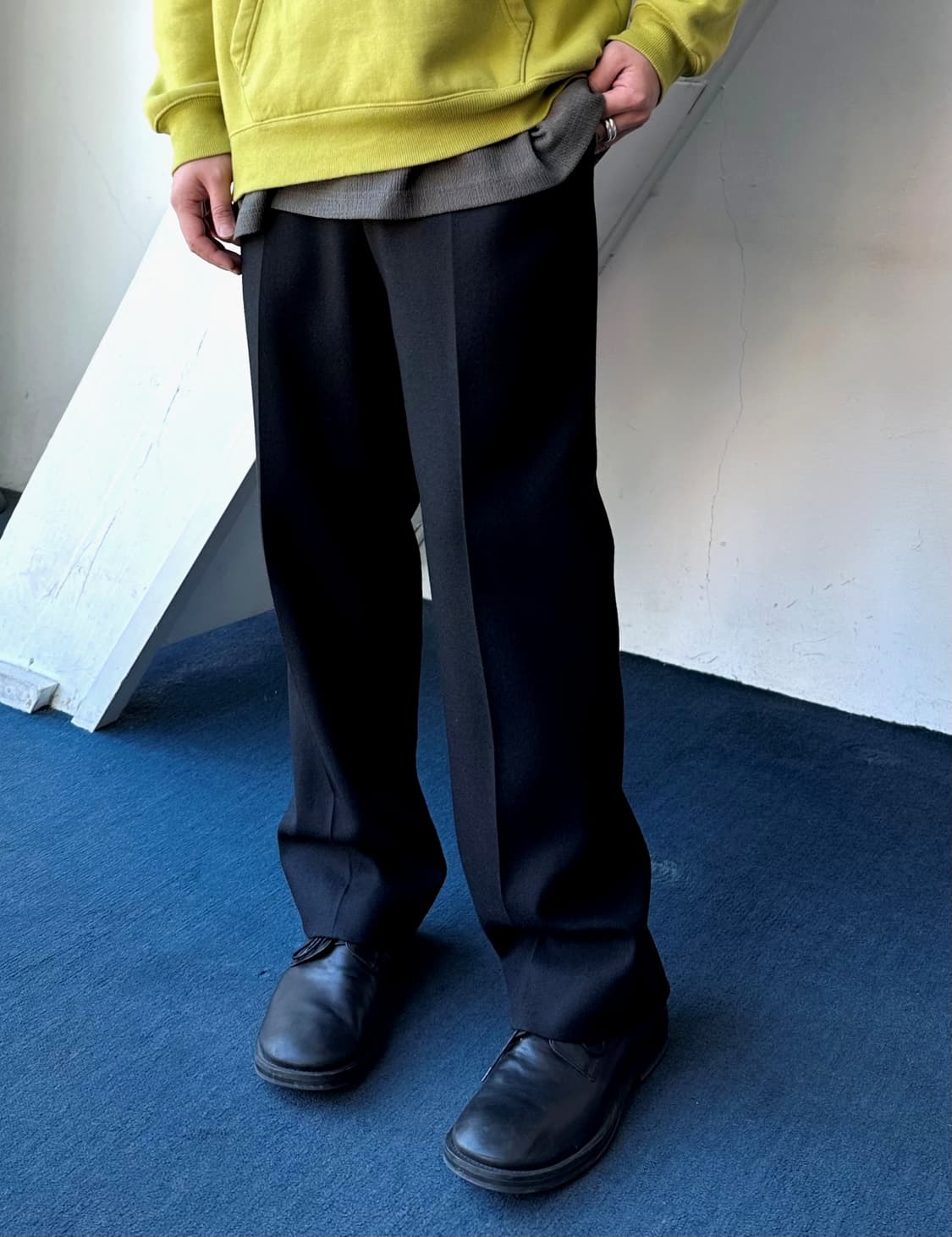 No tuck straight wool trousers 상품이미지7