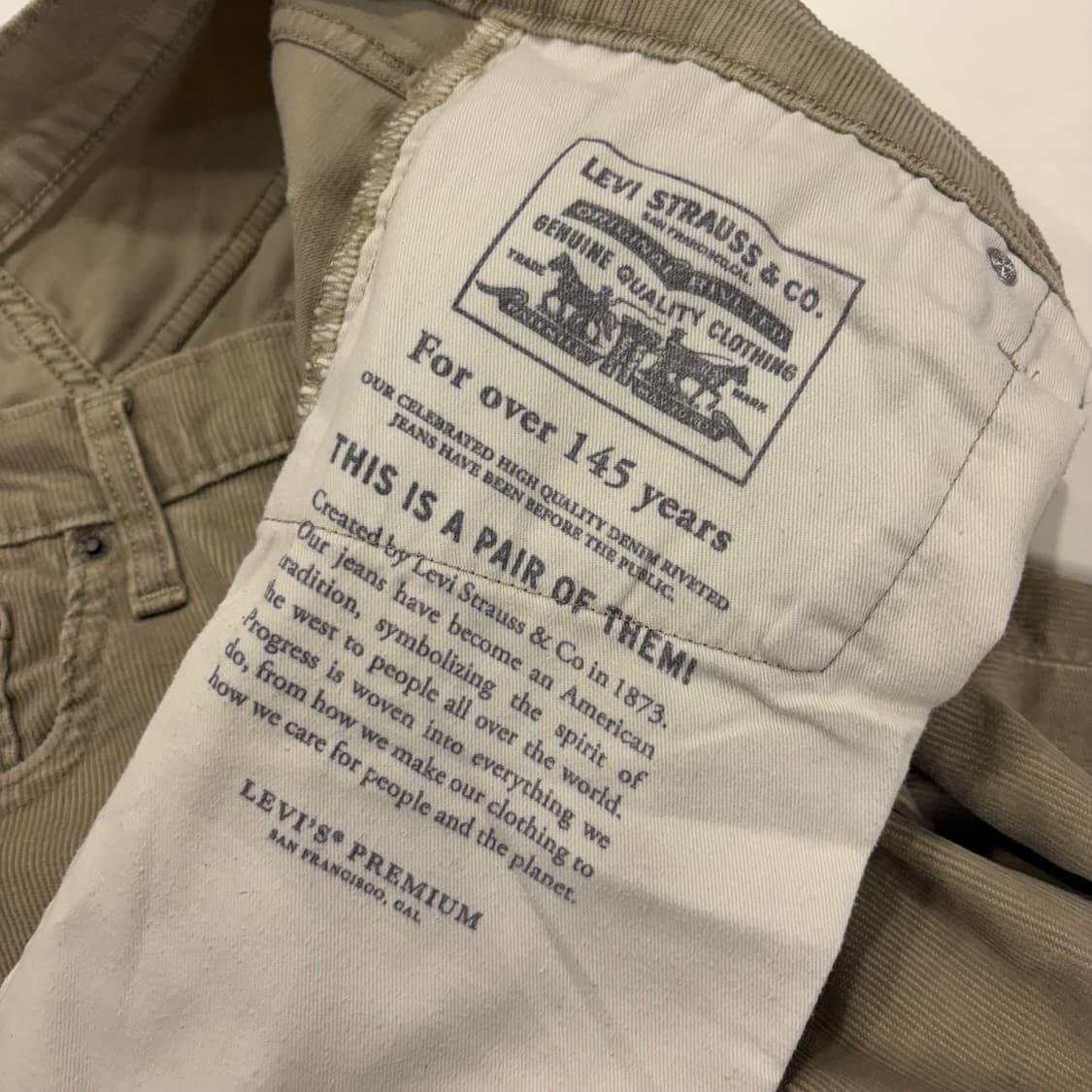 [32] 리바이스 502 코듀로이 베이지 바지 B254 상품이미지8