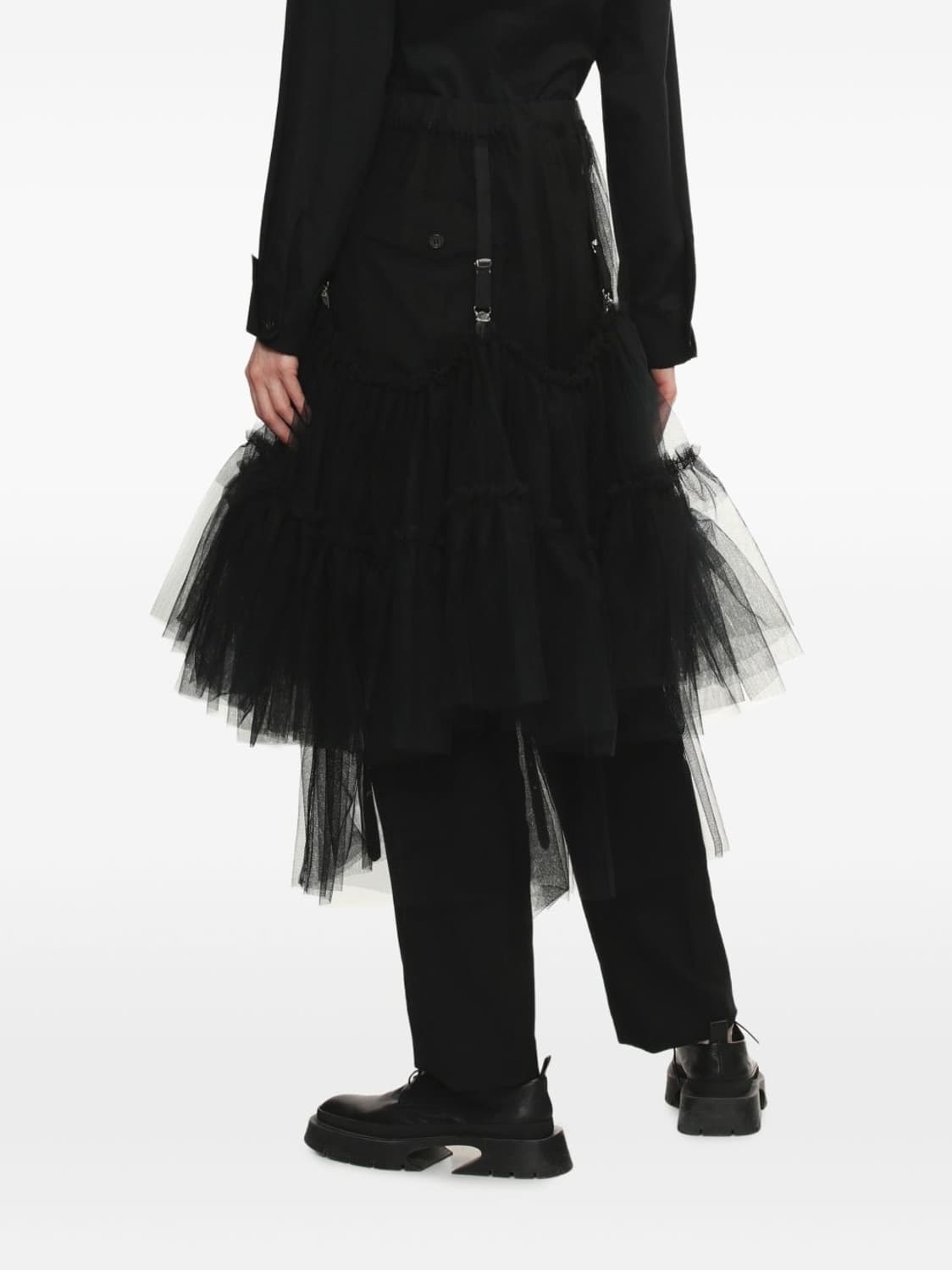 Noir Kei Ninomiya Tulle 가터 메쉬 스커트 상품이미지5