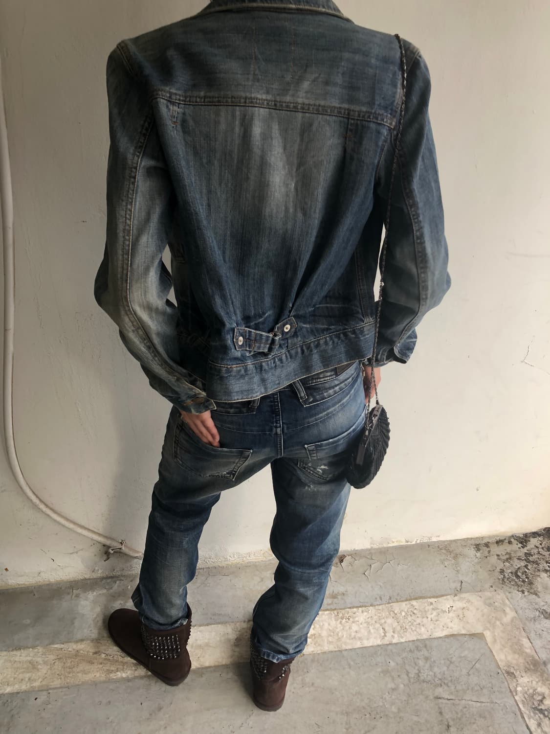 vtg washed denim jacket  상품이미지3