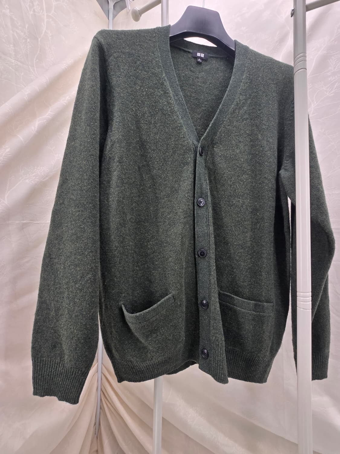 유니클로 다크 그린 모 100% 가디건  XL 상품이미지4