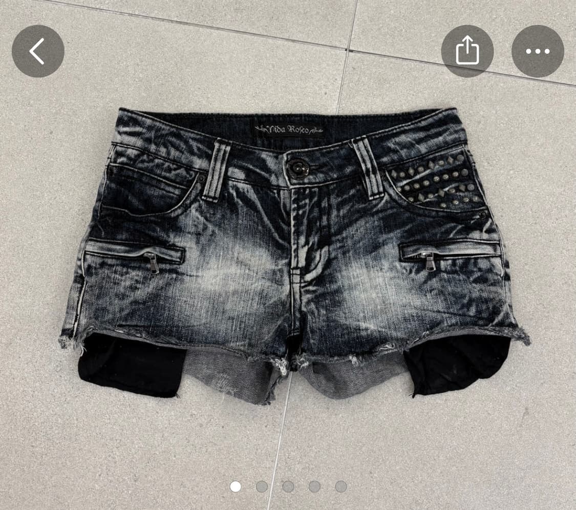 팝걸빈티지 스터드 워싱 숏팬츠 상품이미지1