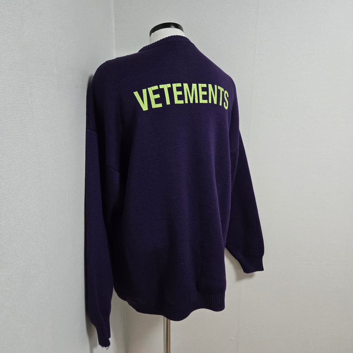 베트멍 2021 오버사이즈 딥퍼플 코튼 니트 / 남성 니트 / 남자 니트 상품이미지10