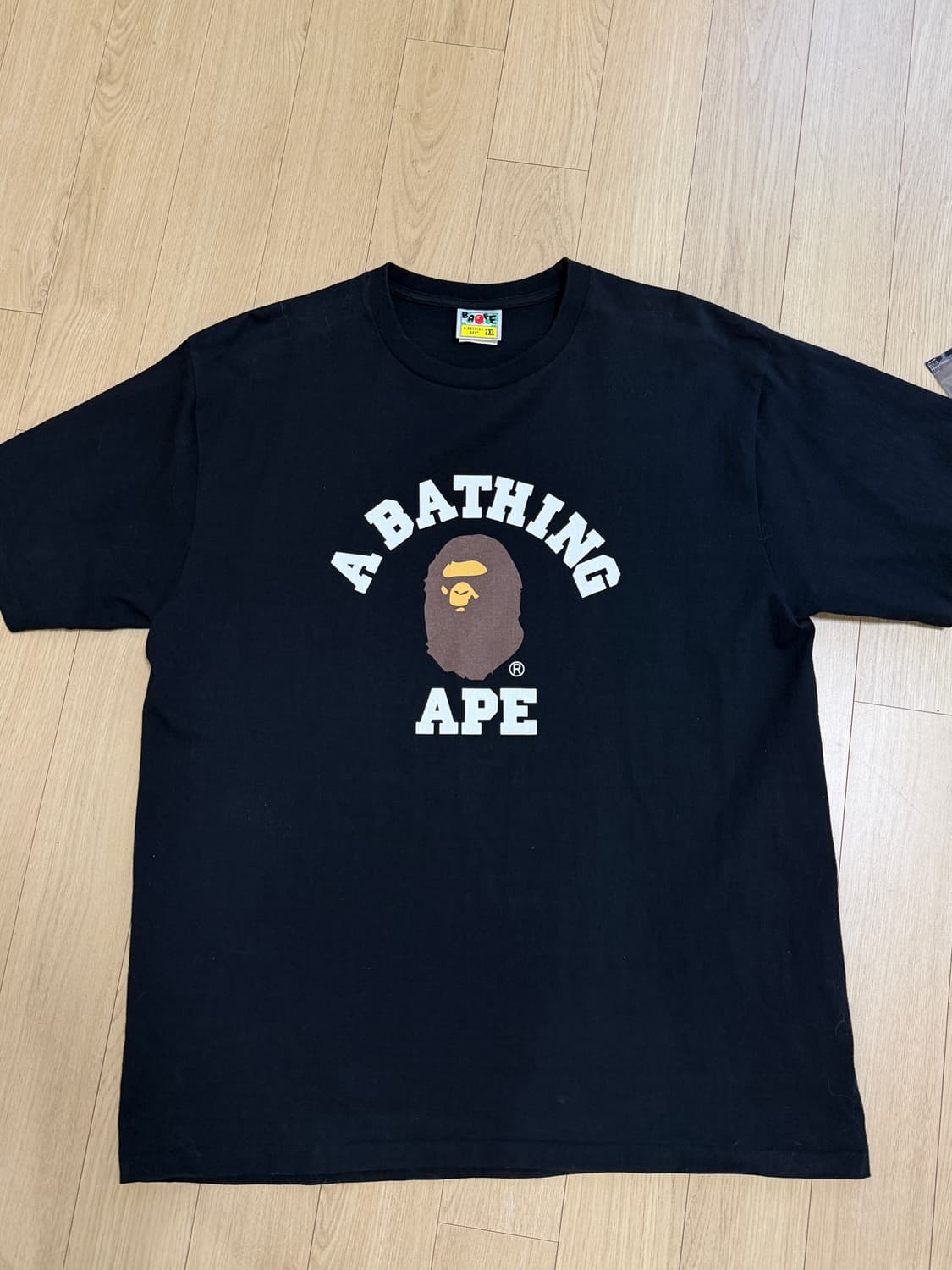 [XXL]베이프 컬리지 티셔츠 블랙 상품이미지1