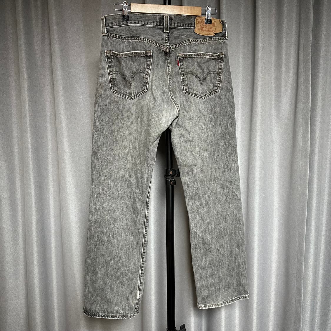 빈티지 00s 리바이스 501 흑청 리페어 블랙진 34 상품이미지2