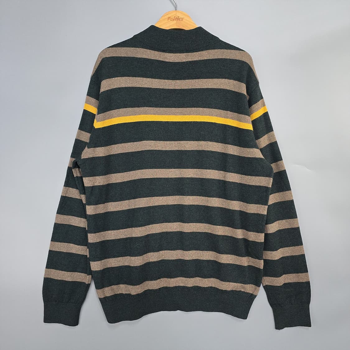 울시(Wolsey) 울100 하프집업 스트라이프 니트 105 상품이미지4