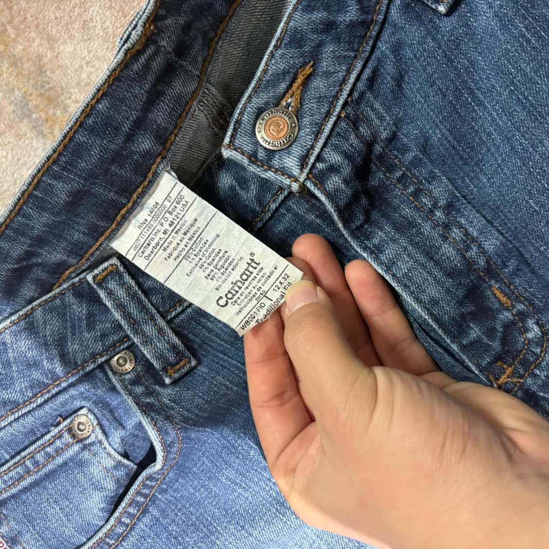 칼하트 빈티지 부츠컷 데님 청팬츠 상품이미지4